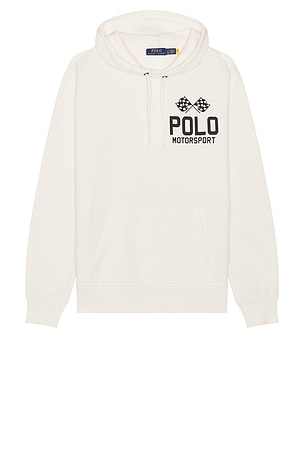 Polo Ralph Lauren Motorsport Graphic Hoodie in Ivory