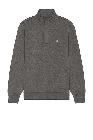 Long Sleeve Double Knit Tech Snap Mocknock Pullover Polo Ralph Lauren