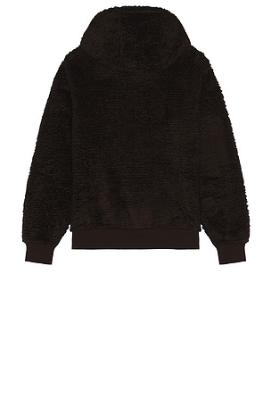 Polo Ralph Lauren Long Sleeve Curly Hi-Pile Novelty Holiday Bear Hoodie in Brown