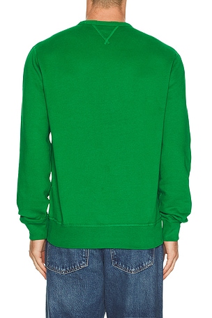 Polo Ralph Lauren Long Sleeve Rl Fleece Crewneck Sweatshirt in Green