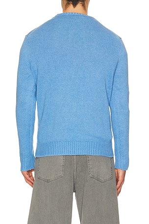Polo Ralph Lauren Cotton Shaker Knit Crewneck Sweater in Royal