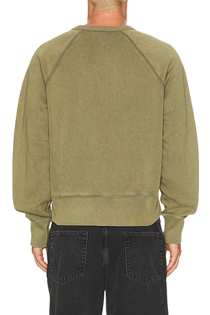 Polo Ralph Lauren Seasonal Fleece Red Rocks Bear Crewneck Sweatshirt in Olive