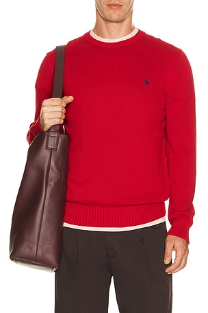 Cotton Shaker Knit Crewneck Sweater Polo Ralph Lauren