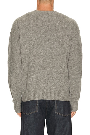 Polo Ralph Lauren Wool Blend Novelty Heritage Bear Crewneck Sweater in Grey. Size M. Also