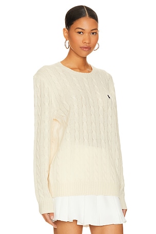 Polo ralph lauren jersey cable en color crema