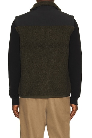 Polo Ralph Lauren Bonded Hi-Pile Full Zip Hybrid Vest in Green