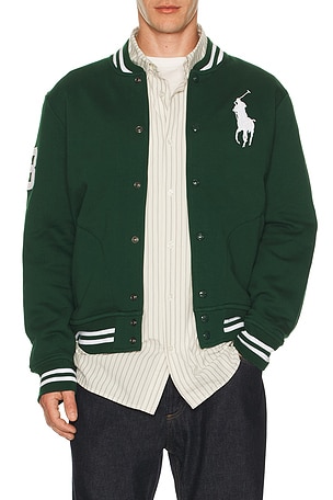 Fleece Big Pony Baseball Jacket Polo Ralph Lauren