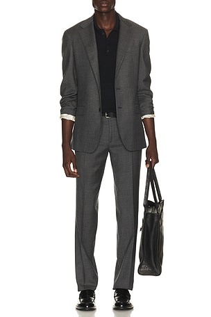 2-buton Single Breasted Sharkskin 2-piece Suit Polo Ralph Lauren