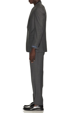 Polo Ralph Lauren 2-buton Single Breasted Sharkskin 2-piece Suit in Grey