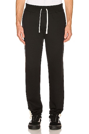 ANKLE RIB BLACK TRACK PANTS in black - Palm Angels® Official