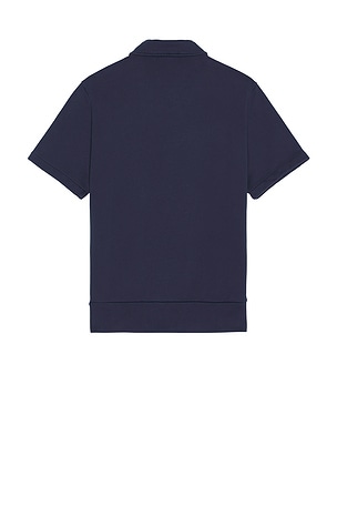 Polo Ralph Lauren Short Sleeve Loopback Terry Polo Sweatshirt in Navy