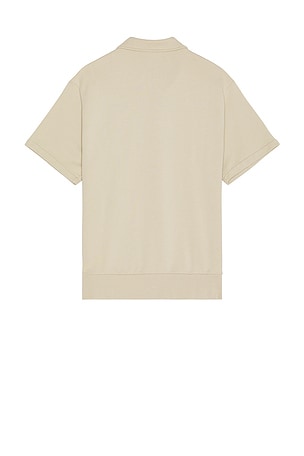 Polo Ralph Lauren Short Sleeve Loopback Terry Polo Sweatshirt in Beige