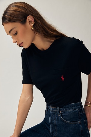 Pocket Tee in Black Polo Ralph Lauren