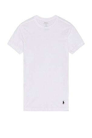 Polo Ralph Lauren Slim Fit Cotton 3 Pack Undershirt in White