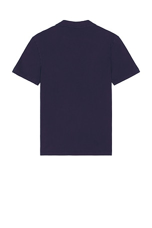 Polo ralph lauren short sleeve johnny collar polo en color azul mareno