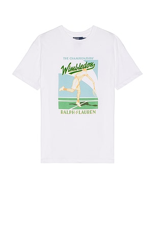 Short Sleeve Wimbledon Court Print T-Shirt Polo Ralph Lauren