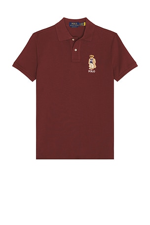 Short Sleeve Cotton Mesh Novelty Bear Polo Polo Ralph Lauren
