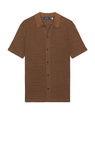 Short Sleeve Cotton Blend Sweater Shirt Polo Ralph Lauren