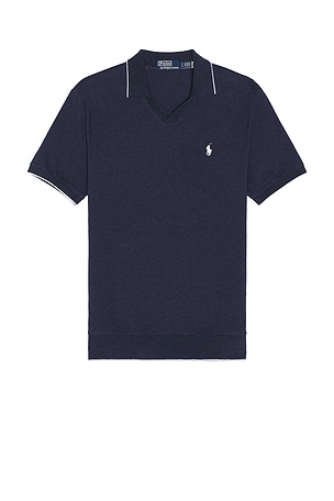 Short Sleeve Johnny Collar Polo Polo Ralph Lauren