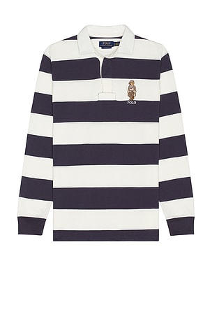 Long Sleeve Novelty Heritage Bear Rugby Polo Polo Ralph Lauren