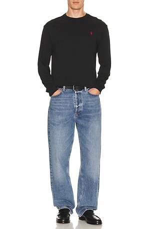 Polo Ralph Lauren Long Sleeve Crewneck T-Shirt in Black