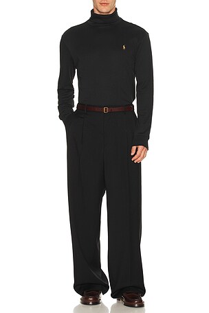 Polo Ralph Lauren Long Sleeve Soft Touch Turtleneck Pullover in Black