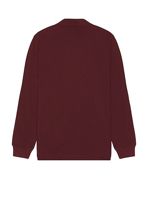 Polo Ralph Lauren Long Sleeve Mesh Polo in Burgundy