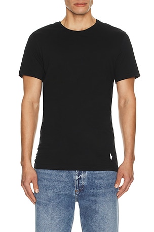 Polo Ralph Lauren Slim Fit Cotton 3 Pack Undershirt in White