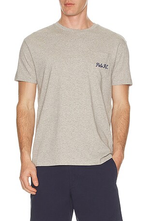 Polo Ralph Lauren Short Sleeve Graphic Novelty Bear Pocket T-Shirt in Dark Green