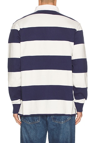 Polo Ralph Lauren Long Sleeve Heavyweight Rugby Shirt in Navy