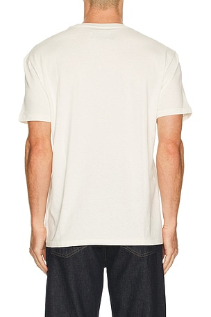 Polo Ralph Lauren Short Sleeve Uneven Jersey Knit RL Dry Goods Printed Crewneck Tee Nevis in White