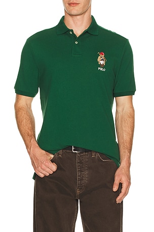 Short Sleeve Basic Mesh Novelty Polo Society Bear Polo Polo Ralph Lauren