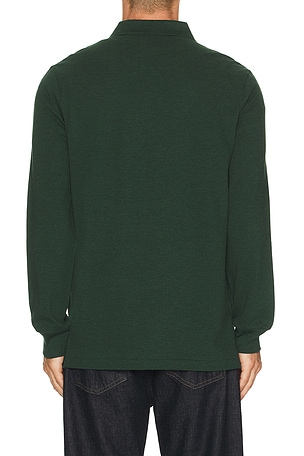 Polo Ralph Lauren Long Sleeve Mesh Polo in Dark Green
