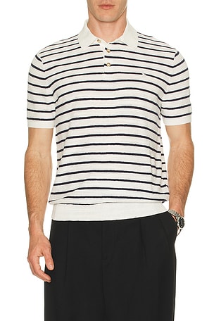 Short Sleeve Cotton Blend Polo Sweater Polo Ralph Lauren