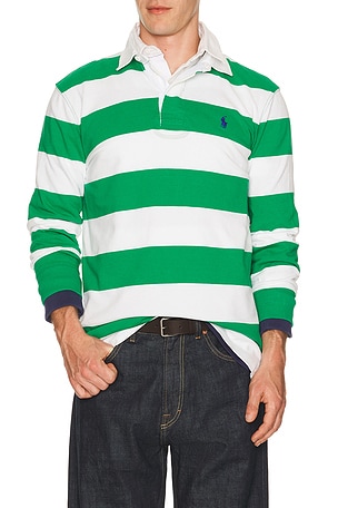 Long Sleeve Iconic Stripe Rugby Polo Polo Ralph Lauren