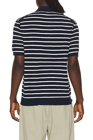 Polo Ralph Lauren Cotton Blend Textured 3 Button Placket Short Sleeve Polo Sweater in Navy. Size XXL/2X. Also