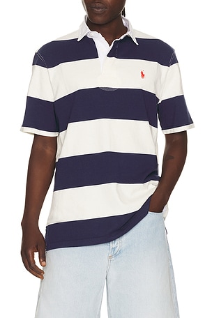 Short Sleeve Jersey Knit Iconic Rugby Polo Stripe Polo Ralph Lauren