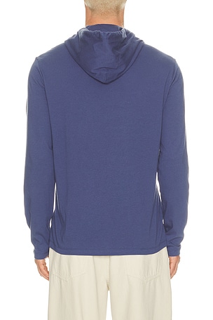 Polo Ralph Lauren Long Sleeve Jersey Knit Litchfield Bear Graphic T-Shirt with Hood in Navy