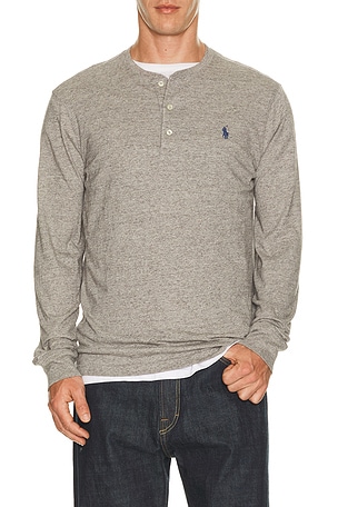 Long Sleeve Slub Jersey Henley T-Shirt Polo Ralph Lauren