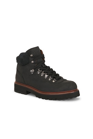 Polo Ralph Lauren Alpine Lite Leather And Suede Mid Cut Boot in Black