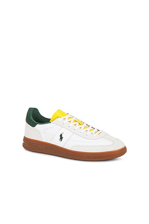 Polo Ralph Lauren Bedford Leather And Suede Low Top Sneaker in White