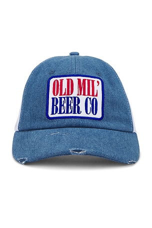 Old Mil' Beer Co Hat in Blue & White Philcos