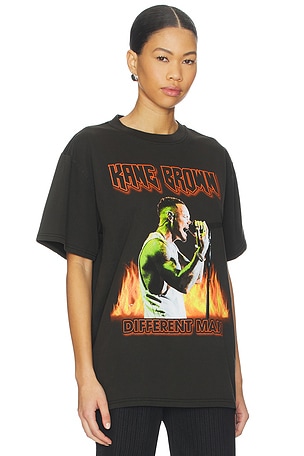 Philcos Kane Brown Flames Tee in Black. Size XL/1X. Also
