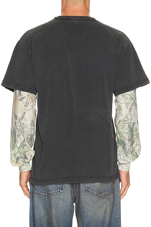 Philcos Jeep 4X4 Country Layered Tee in Black