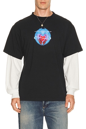 Journey Pink Heart Layered Tee Philcos