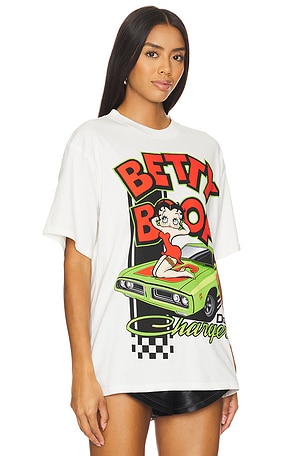 Philcos Betty Boop Dodge Charger Boxy Tee in White