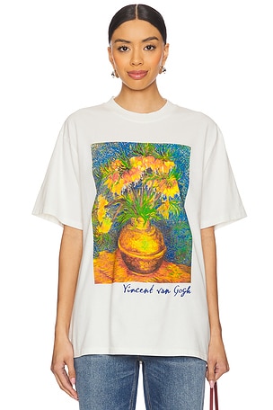 Philcos Sunflowers Boxy Tee in Cream