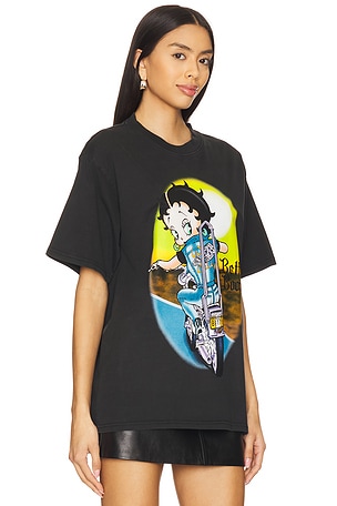 Philcos Betty Boop Wild Child Boxy Tee in Black