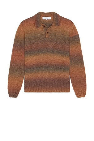 Alpaca Long Sleeve Knit Polo Palmes