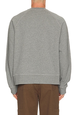 Palmes Lake Raglan Crewneck Sweatshirt in Grey